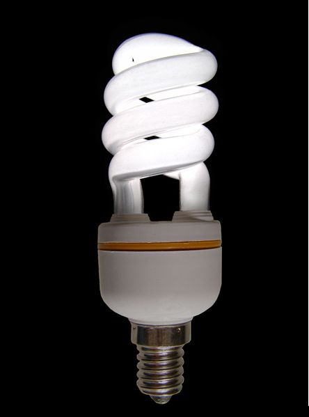 The electricity consumed to produce this lamp's light is a fraction of the primary energy actually used: final energy. © Mattia Luigi Nappi, Wikimedia CC by-sa 3.0