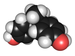 Chemical structure of bisphenol A. © Edgar181 / Wikimedia Commons (public domain)