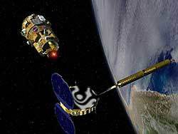 Artist's impression of DART approaching a space rendezvous