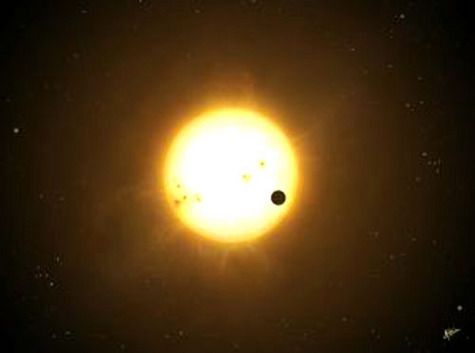Hot Jupiter, exoplanet (Credits: Mark A. Garlick).