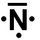 Lewis formula for nitrogen.