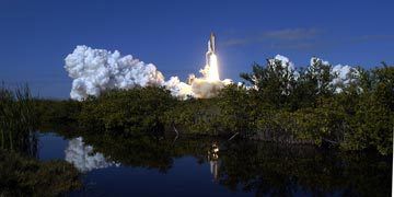 The shuttle Columbia (STS-107) being launched for the last time.