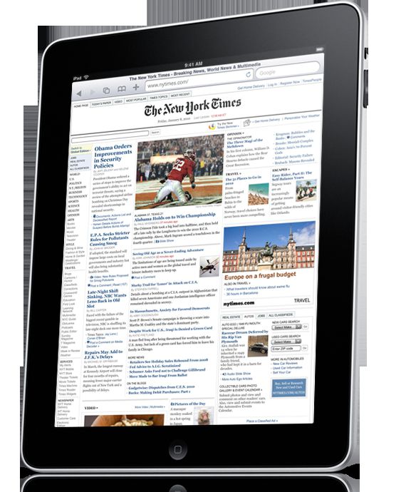 The Apple “1” iPAd tablet. © Apple