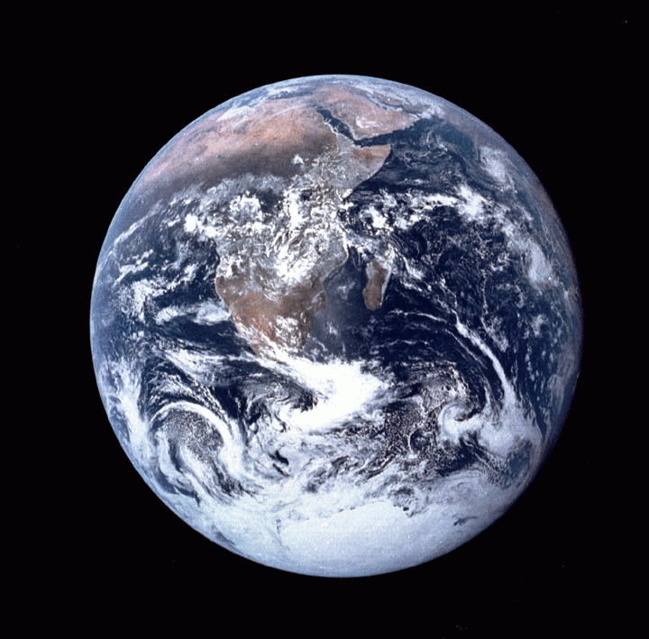 The Earth, seen from Apollo 17. © NASA