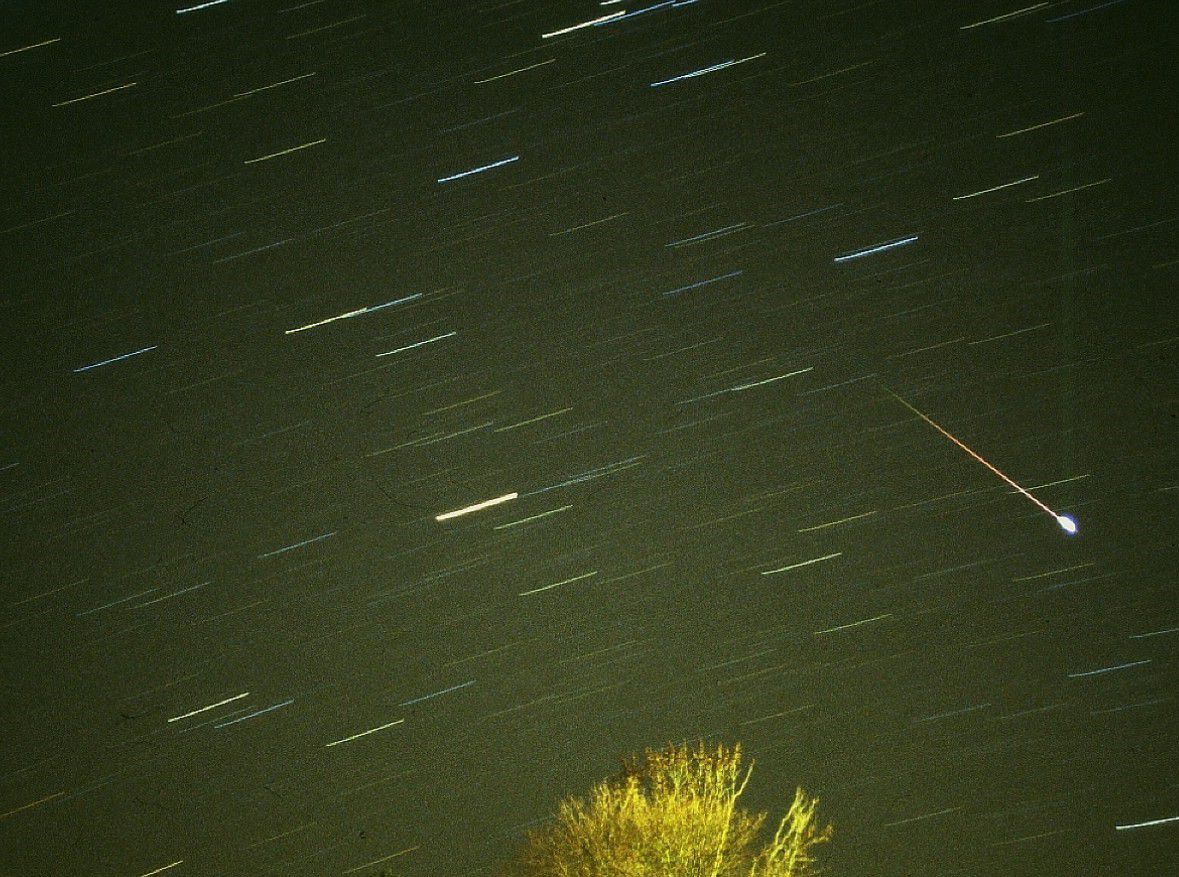 When a grain of comet dust burns in the atmosphere, it creates a brief luminous trail, the meteor, incorrectly called a shooting star. August is the time to admire the Perseids, a famous swarm of shooting stars. Credit J-B Feldmann