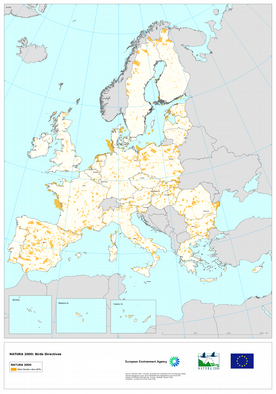 Map of special protection areas in the 27 states of the European Union. The map is available in high definition. © European Environment Agency